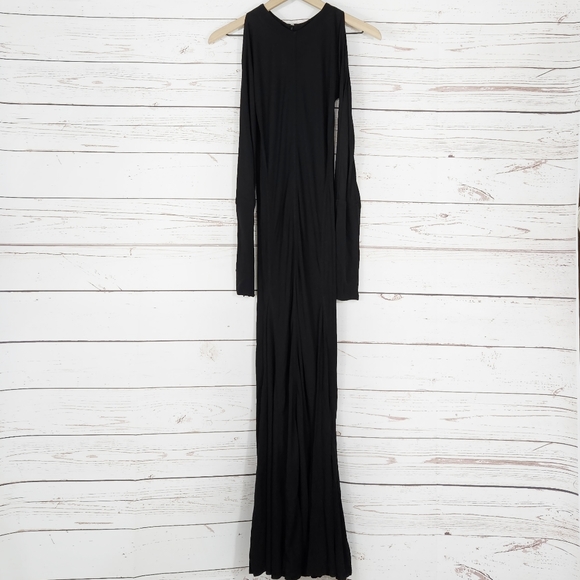Victoria Beckham | Long Sleeve Cold Shoulder Black Jersey Dress NWT - Picture 5 of 11